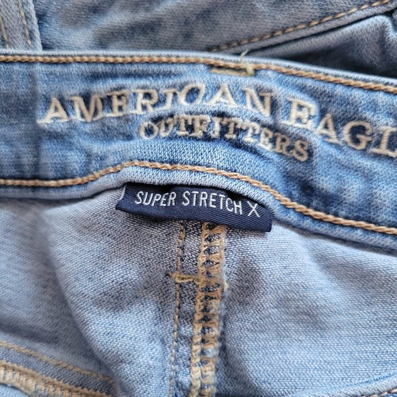 🦅 American Eagle Super Stretch Skinny Jeans Size 8 short - Picture 8 of 11